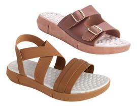 Kit Sandália Feminina Ortopédica + Tamanco Massageador Para Esporão