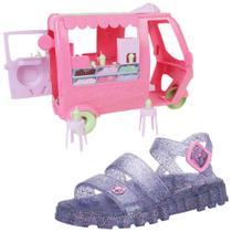 Kit sandália infantil barbie e sorveteria grendene kids 23221