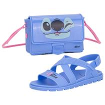 Kit sandália infantil disney fun e bag stitch grendene kids 23269