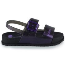 Kit Sandália Infantil Grendene Feminina Wandinha Dark Bag com Mochila 23106