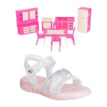 Kit Sandália Infantil Kidy Fly Detalhe Estiloso Mini Cozinha