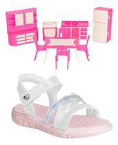 Kit Sandália Infantil Kidy Fly Estiloso Mini Cozinha Brincar