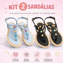 kit Sandália rasteira infantil estilosa macia confortável leve kit Sandália rasteira infantil estilosa macia confortável leve