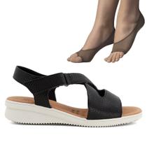 Kit Sandália Usaflex Fecho-Flex Feminina + 2 Pares de Meias Kit Sandália Usaflex Fecho-Flex Feminina + 2 Pares de Meias