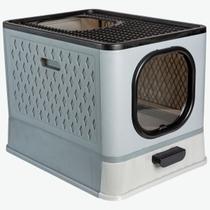 Kit SandBox Premium Caixa de Areia Banheiro pra Gatos Cinza