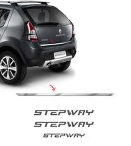 Kit Sandero Stepway Adesivos Grafite 2012 + Friso Traseiro