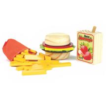 Kit Sanduíche NewArt Toys Colorido - 3 Peças de Madeira