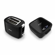 Kit Sanduicheira Cadence Torradeira Oester Preta 127 ou 220