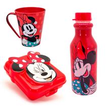 Kit Sanduicheira infantil 3d, Garrafa 500ml, Caneca 360ml Plasútil