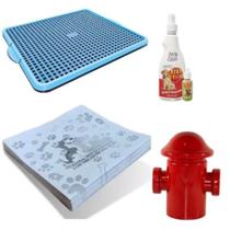 Kit sanitário higiene com jornal, hidrante e educador xixi stop/certo para cães