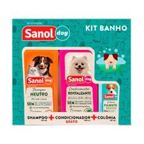 Kit Sanol Dog de Shampoo, Colônia e Condicionador