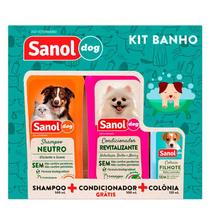 Kit Sanol Dog (Shampoo Neutro 500ml + Condicionador Revitalizante 500ml + Colonia 120ml) '