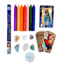 Kit Santa Sara Kali - Baralho - Cristais - Incenso - Velas
