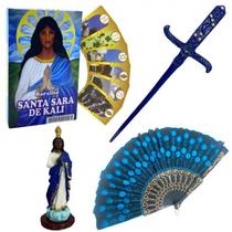 kit Santa Sara Leque+Athame+Escultura+Baralho - Lua Mística - 100% Original - Loja Oficial