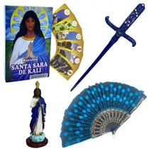 kit Santa Sara Leque+Athame+Escultura+Baralho kit Santa Sara Leque+Athame+Escultura+Baralho