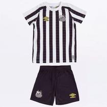 Kit Santos Infantil II 21/22 s/n Torcedor Umbro - Branco+Preto Kit Santos Infantil II 21/22 s/n Torcedor Umbro - Branco+Preto