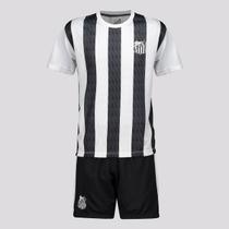Kit Santos Mini Craque Infantil Branco e Preto Kit Santos Mini Craque Infantil Branco e Preto