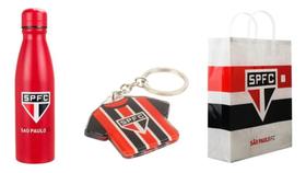 Kit São Paulo Chaveiro, Garrafa E Sacola De Presente São Paulo SPFC Kit São Paulo Chaveiro, Garrafa E Sacola De Presente São Paulo SPFC
