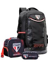 Kit São Paulo Mochila Costas + Lancheira + Estojo Original