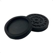 Kit Sapata Borracha Elevador Automotivo 118mm Redonda Antiderrapante Alta Resistência Proteção Veículo Oficina com 4 Peças