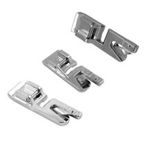 Kit Sapata Calcador para Bainha Barra 2, 3, 4mm para Máquina de Costura Doméstica