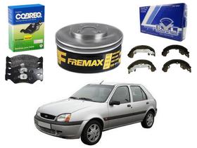 Kit sapata disco pastilha freio cobreq ford fiesta 1.0 1.6 2002 a 2002