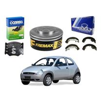 Kit Sapata Disco Pastilha Ka 1.0 2000 A 2006