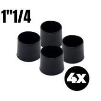 Kit sapatas de Borracha 1 1/4 para 1 cadeira Forsan Preto4pç Kit sapatas de Borracha 1 1/4 para 1 cadeira Forsan Preto4pç