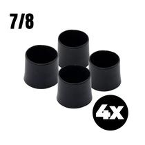 Kit sapatas de Borracha 7/8 para 1 cadeira Forsan Preta 4pç