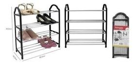 Kit Sapateira 12 Pares 4 Andares Organizador De Calçados Multiuso Pratico E Barato De Aluminio