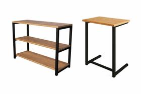 Kit Sapateira Industrial e Aparador de Sofá Mel Kit Sapateira Industrial e Aparador de Sofá Mel