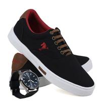 Kit Sapatênis Casual Masculino Polo Joy Sport + Relógio Kit Sapatênis Casual Masculino Polo Joy Sport + Relógio
