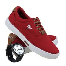 Kit Sapatênis Casual Masculino Polo Joy Sport + Relógio Kit Sapatênis Casual Masculino Polo Joy Sport + Relógio