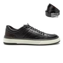 Kit Sapatênis Democrata Denim City Masculino + Cinto
