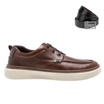 Kit Sapatênis Democrata Denim Clash Masculino + Cinto