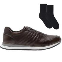 Kit Sapatênis Democrata Denim Grow Masculino + Par de Meia Kit Sapatênis Democrata Denim Grow Masculino + Par de Meia