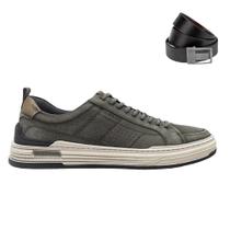 Kit Sapatênis Democrata Denim Mike Masculino + Cinto