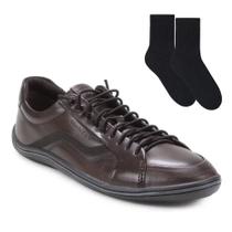 Kit Sapatênis Democrata Denim Rave Masculino + Par de Meia
