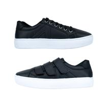 Kit Sapatenis Feminino Fechamento Com tiras autocolantes e Elástico