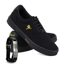 Kit Sapatênis Lona Amarração com Pulseira Masculino Casual