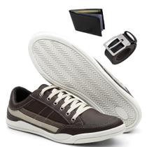 Kit Sapatênis Masculino + Carteira + Cinto Básico Casual Kit Sapatênis Masculino + Carteira + Cinto Básico Casual