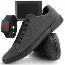 Kit Sapatenis Masculino Casual Esporte Fino + Relógio e Carteira