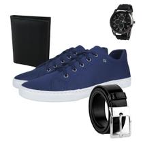 Kit Sapatênis Presente Masculino Luxo Tênis Casual + Acessórios Brinde