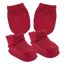 Kit Sapatinho e Luva Térmica Bebê Energy Thermo Dry Cereja Everly