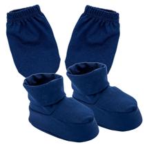 Kit Sapatinho e Luva Térmica Bebê Energy Thermo Marinho Everly Kit Sapatinho e Luva Térmica Bebê Energy Thermo Marinho Everly