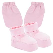 Kit Sapatinho e Luva Térmica Bebê Energy Thermo Rosa Everly Kit Sapatinho e Luva Térmica Bebê Energy Thermo Rosa Everly