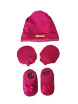 Kit Sapatinho + Luva + Touca de Tricot Pink Fio de Amor Baby Kit Sapatinho + Luva + Touca de Tricot Pink Fio de Amor Baby