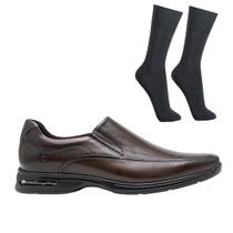 Kit Sapato Democrata Air Spot Masculino + Par De Meia Kit Sapato Democrata Air Spot Masculino + Par De Meia