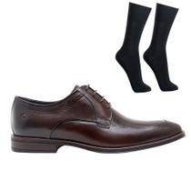 Kit Sapato Democrata Clooney Masculino + Par de Meia