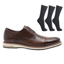 Kit Sapato Democrata Metropolitan Oliver Masculino + 3 Pares de Meias